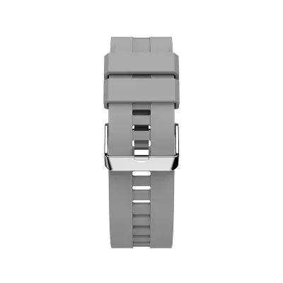 Sivo siva silikonska zapestnica za Huawei GT - 20 mm srebrna zaponka