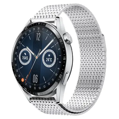 Premium nerjaveče jeklo pašček za Huawei Watch GT5/4/3/Pro Silver