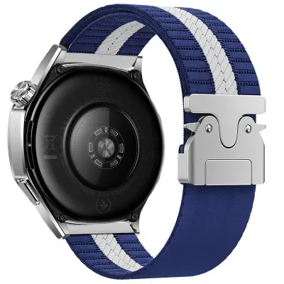 22 mm najlonska pletena zapestnica za uro Huawei GT5/Watch 3/4 Pro Blue