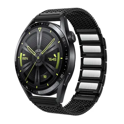 Premium nerjaveče jeklo pašček za Huawei GT3/GT4/Watch 3 Pro Black