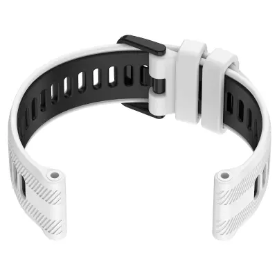 Beli in črni silikonski pašček za uro Garmin Forerunner 965