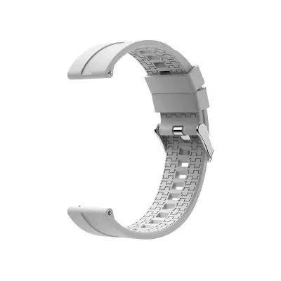 Beli silikonski pašček za uro Huawei GT - 22 mm srebrna zaponka