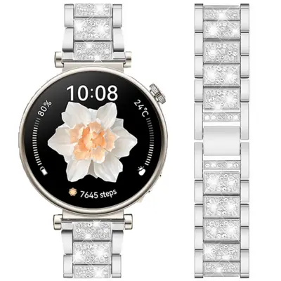 22mm Pašček za Uro iz Nerjavečega Jekla za Samsung Huawei Silver
