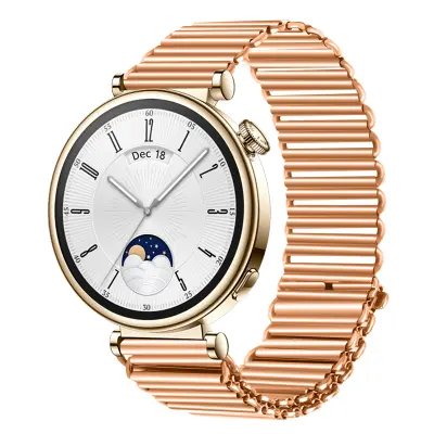 18MM Pašček za uro iz nerjavečega jekla za serijo Huawei GT5 PinkGold