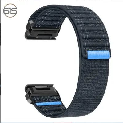 Najlonski pašček za uro Garmin Fenix 8/5/6/7X Pro/Epix 935/965 Blue 26 mm