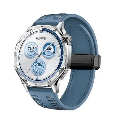 22 mm univerzalni silikonski pašček za uro za Samsung, Huawei, Xiaomi Blue