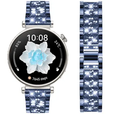 22mm Pašček za Uro iz Nerjavečega Jekla za Samsung Huawei Blue