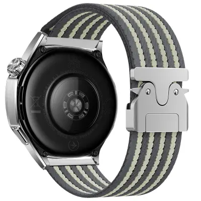 22 mm najlonska pletena zapestnica za uro Huawei GT5/Watch 3/4 Pro Grey