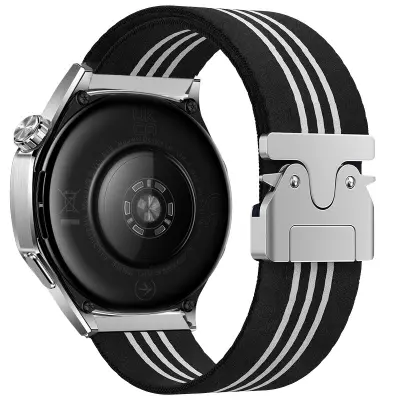 22 mm najlonska pletena zapestnica za uro Huawei GT5/Watch 3/4 Pro Black