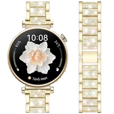 22mm Pašček za Uro iz Nerjavečega Jekla za Samsung Huawei Gold