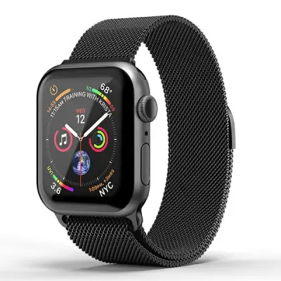 SUPERDRY PAŠEK ZA URO APPLE WATCH 38/40/41 MM SERIES 1-8 SE ČRN