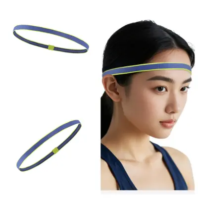 Visoko Elastičen Protizdrsni Naglavni Trak za Vpijanje Znoja DarkBlue