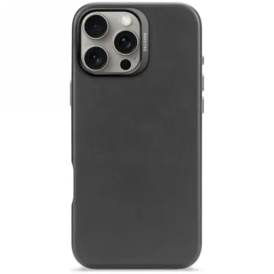 DEKODIRAN USNJEN OVITEK ZA MAGSAFE ZA IPHONE 16 PRO MAX ČRN