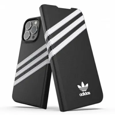 ADIDAS ALI KNJIŽICA OVITEK PU ZA IPHONE 13 PRO / 13 ČRNO BEL