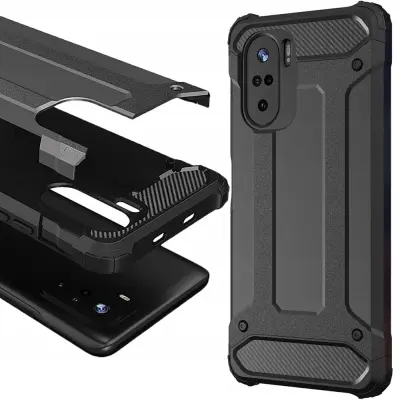 OHIŠJE HYBRID ARMOR CASE ZA XIAOMI REDMI K40PRO+/K40PRO/K40 BLACK