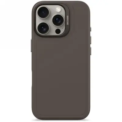 ETUI DECODED ANTIMICROBIAL SILICONE STACKS BACKCOVER Z MAGSAFE DO IPHONE 16 PRO - CIEMNOBRĄZOWE