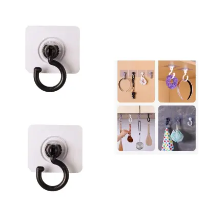 Vrtljiv stenski kavelj brez vrtanja - Držalo za kuhinjske pripomočke