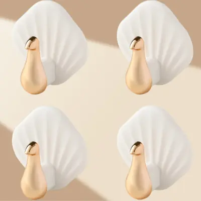 4 Pack Močni Samolepilni Kljuki Brez Vrtanja - Obešanje Brez Poškodb White