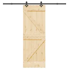 vidaXL Drsna vrata s kompletom vodil 70x210 cm trdna borovina
