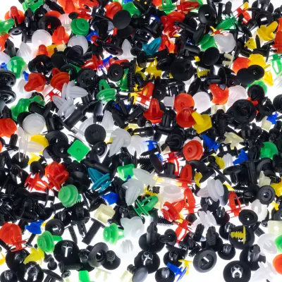Rosfix Set Avtomobilskih Pritrdilnih Zatičev – 1000 Kos, Več Velikosti, Plastika, Dolžina 1–4 cm | Za Tapetništvo in Karoserijo