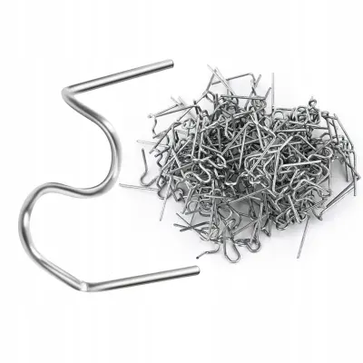 Rosfix Sponke za Plastiko S-Oblika 0,6 mm – 100 Kos | Za Avtomobilske in DIY Popravke, Visoka Trdnost