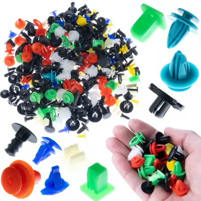 Rosfix Set Avtomobilskih Pritrdilnih Zatičev – 500 Kos, Več Velikosti, Plastika, Dolžina 1–4 cm | Za Tapetništvo in Karoserijo