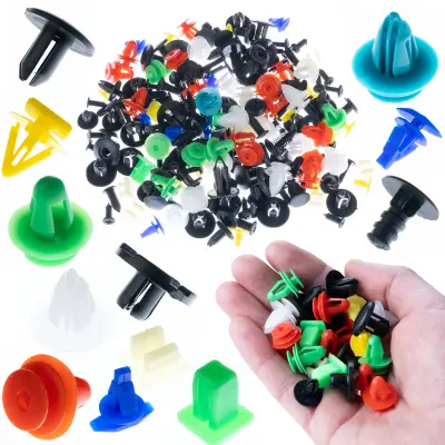 Rosfix Set Avtomobilskih Pritrdilnih Zatičev – 200 Kos, Več Velikosti, Plastika, Dolžina 1–4 cm | Za Tapetništvo in Karoserijo