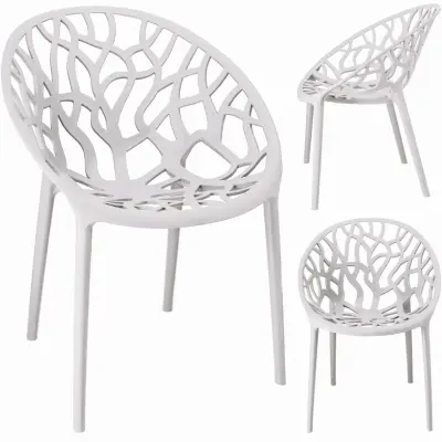 Stol ALBERO, umetna masa, bela