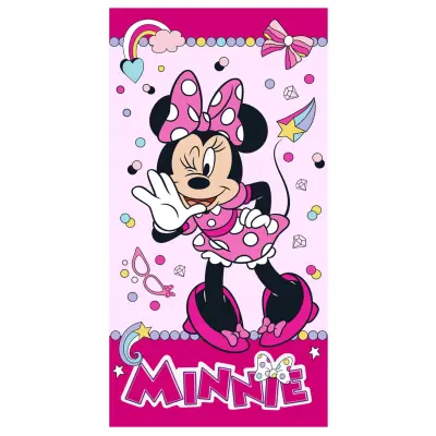 Bombažna brisača 70x140 Minnie Mouse fuksija