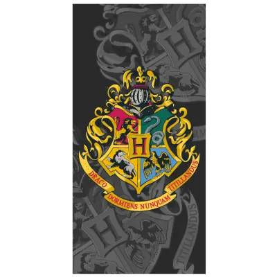 Bombažna brisača 70x140 Harry Potter črna