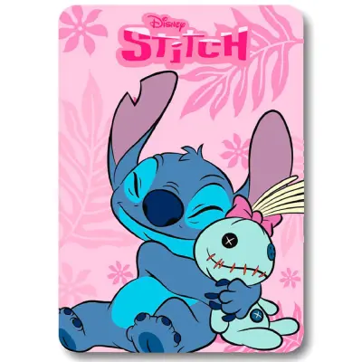 Odeja iz flisa 100x140 Stitch roza
