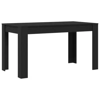 vidaXL Jedilna miza Črna Oreh 140x74,5x76 cm iz lesa