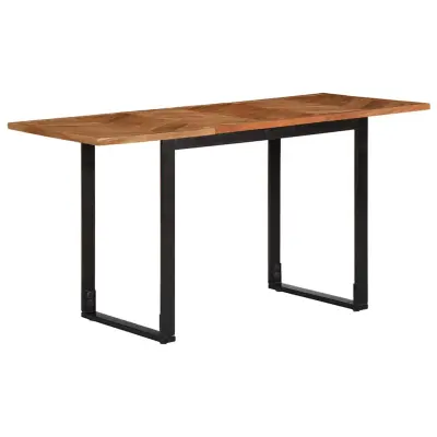 vidaXL Jedilna miza 140x70x75 cm masivni les akacija