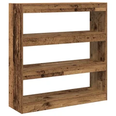 vidaXL knjižni kabinet/Pregrada - Rustikalni les - 100x30x103cm - Inženirski les