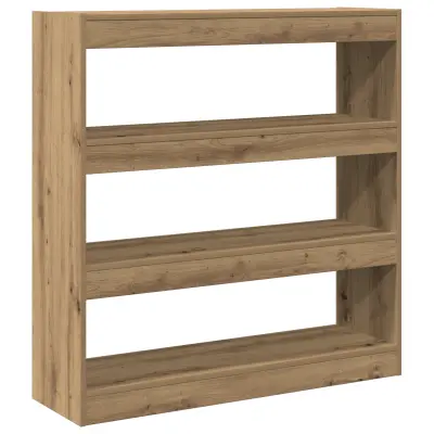 vidaXL knjižni kabinet/pregrada za prostor v obrtni hrastu - 100x30x103cm, iz inženirskega lesa