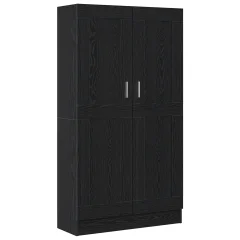 vidaXL Knjigovne omare 2 kosa Črna Oreh 165x30,5x150 cm Inženirski les