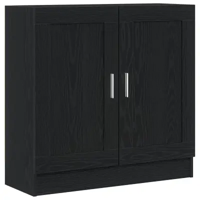 vidaXL knjižna omarica črna oreh 82,5x30,5x80 cm inženirski les