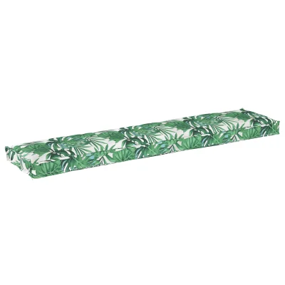 vidaXL Blazina za Klop z Listnim Vzorcem 180x40x8 cm Oxford Tkanina