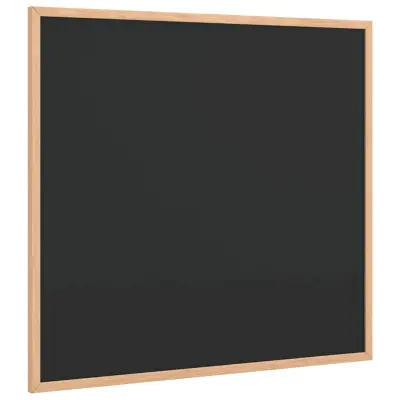 vidaXL Kredna tabla z okvirjem iz masivnega borovega lesa črna 60x55cm