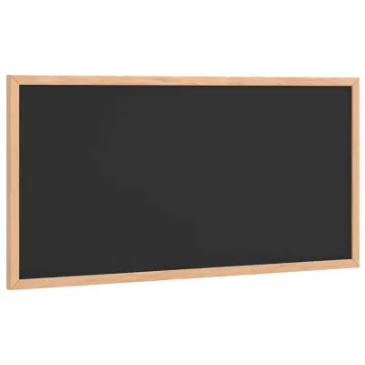 vidaXL Kredna tabla z okvirjem iz masivnega borovega lesa črna 60x30cm