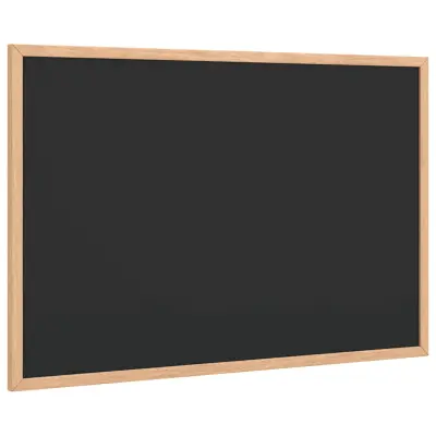 vidaXL Kredna tabla z okvirjem iz masivnega borovega lesa črna 60x40cm