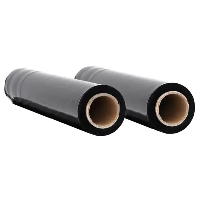 vidaXL raztegljiva folija 2 kosa črna 30 μm 50 cm x 150 m