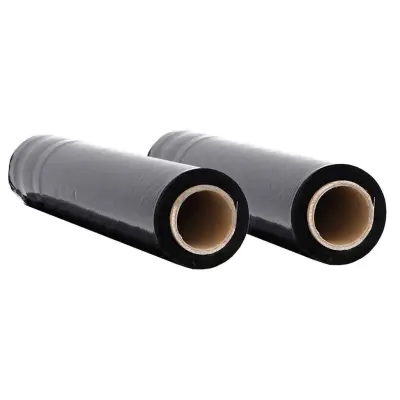 vidaXL raztegljiva folija 2 kosa črna 23 μm 50 cm x 300 m