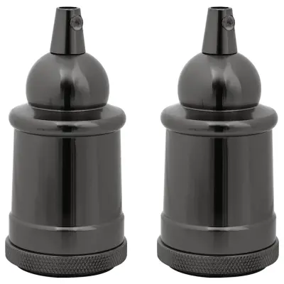 vidaXL Obeski za svetilke 2 kosa sijajno črna E27