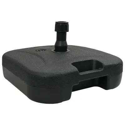 vidaXL osnovna podlaga za dežnik Črna Plastika 46 x 46 x 27 cm