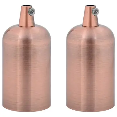 vidaXL Obeski za svetilke 2 kosa Rdeči bronasti E27