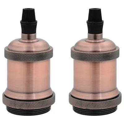 vidaXL Obeski za svetilke 2 kosa Rdeči bronasti E27