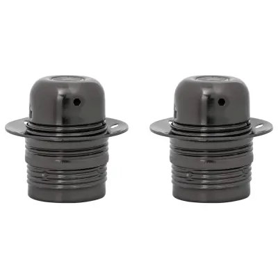 vidaXL Obeski za svetilke 2 kosa sijajno črna E27