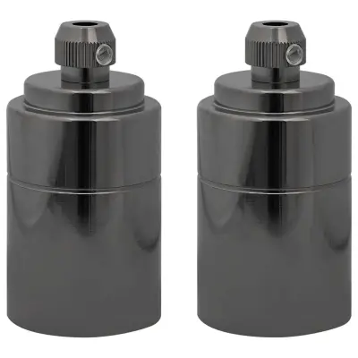 vidaXL Obeski za svetilke 2 kosa sijajno črna E27