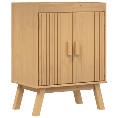 vidaXL Pohištveni element za umivalnik 114x43x73,5 cm Trden borov les